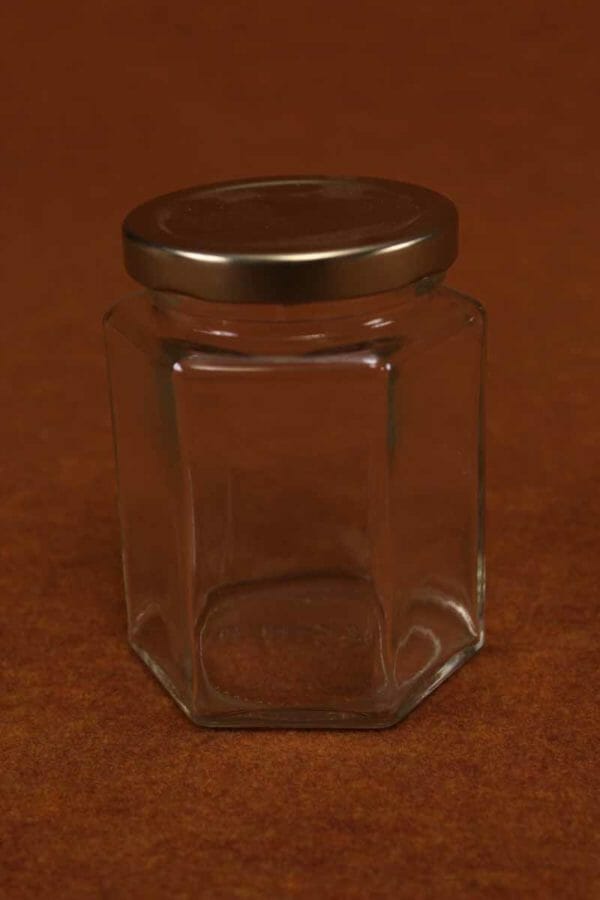 Jar Hex 12 oz Glass Case