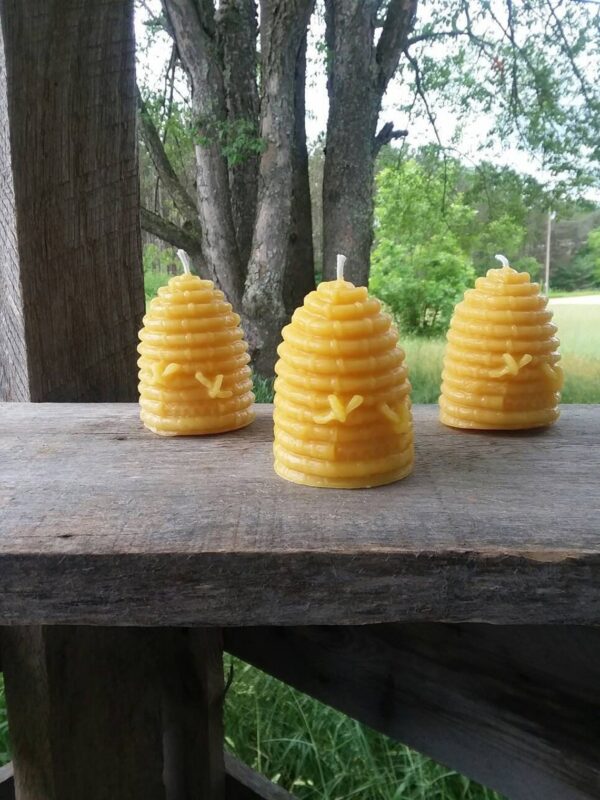 Beeswax Skep Candle Medium - Image 2