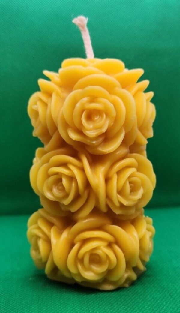 Yellow Rose Beeswax Candle